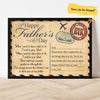(Custom Name) Letter To Dad Personalized Father's Day Gift For Dad Stepdad From Daughter Postcard Canvas Framed Print