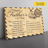 (Custom Name) Letter To Dad Personalized Father's Day Gift For Dad Stepdad From Daughter Postcard Canvas