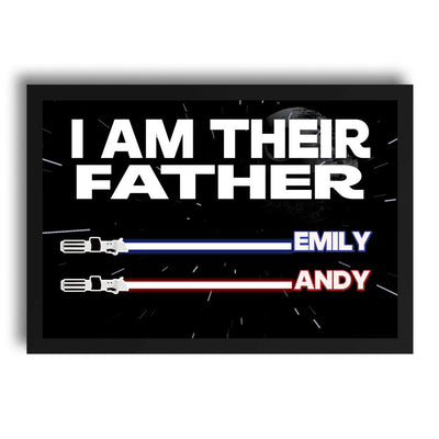 (Custom Name) I Am Their Father Funny Personalized Father's Day Gift For Dad Stepdad Movie Reference Canvas