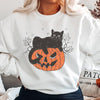 Black Cat on Pumpkin shirt, shirt for fall, Black Cat t-shirt, Halloween Black Cat Design, Halloween Gifts for Cat Owner, Black Cat Sweatshirt Hoodie
