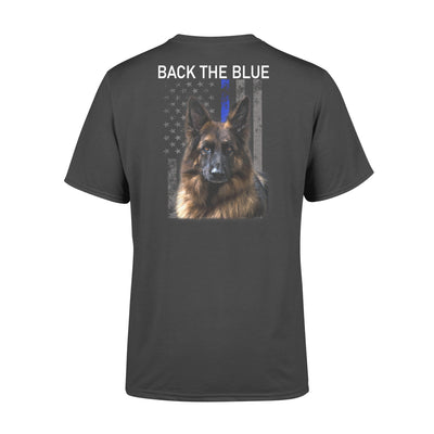 FF German Shepherd American Flag Back The Blue Standard Men T-shirt - Dreameris