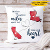 Mother And Daughter Miles Apart But Close At Heart Custom US States Personalized Mother's Day Gift Canvas Pillow - Dreameris