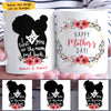 I Love You To The Moon And Back Mother And Daughter Son Silhouette Custom Name & Design Personalized Mother's Day Gift Mug - Dreameris