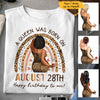 A Queen Was Born August Girl Personalized August Birthday Gift For Her Leopard Custom Birthday Gift Customized Birthday Shirt Dreameris