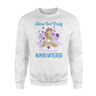 Sakura Silence isn't Empty It's Full Of Answers For Yoga Girls - Standard Crew Neck Sweatshirt - Dreameris