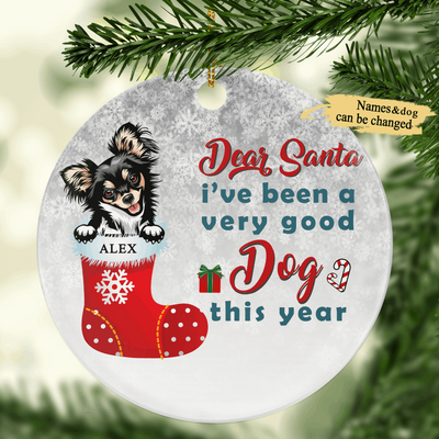 Personalized Dog I've Been A Very Good Dog - Ornament Ceramic - Dreameris