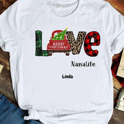 Personalized Nana Grandma Red Truck Christmas - Standard T-shirt - Dreameris