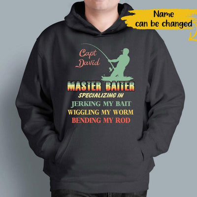 Personalized Vintage Master Baiter Gift For Father Grandpa Fishing Lovers - Standard T-shirt Hoodie - Dreameris