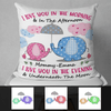 Mother's Day Love You In The Morning Evening Gift For Mom Grandma Elephant Custom Name Personalized Pillow - Dreameris