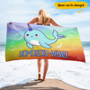 Homosexu Whale Narwhal LGBTQ Rainbow Summer Trip Lgbtq Gay Lesbian Bisexual Pride Custom Name Personalized Beach Towel