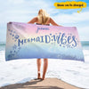 Mermaid Vibes Awesome Summer Trip Gift For Family Friends Custom Name Personalized Beach Towel