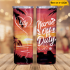 Nurse Off Duty Awesome Sunset On The Beach Summer Trip Gift For Nurse Custom Name Personalized Tumbler 20oz