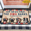 Funny Ask Not For Whom The Dog Barks It Barks For Thee Independence Day Pattern Gift For Dog Lovers Decor Custom Icon Personalized Door Mat