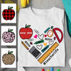 Heart Symbol Teacherlife Math Draw Back To School Gift For Teacher Custom Name Personalized Shirt