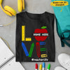 Love Teacher Life Dream Job Colorful Pencil Ruler Back To School Gift Custom Title & Name Personalized Shirt