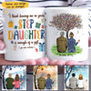 (Custom Name & Design) Funny Personalized Father's Day Gift For Stepdad From Stepdaughter Custom Illustration Bonus Dad Mug