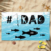 (Up to 4 Kids) No 1 Dad Personalized Father's Day Gift For Dad Stepdad Custom Name Best Fishing Dad Beach Towel
