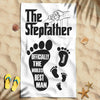 (Up to 4 Kids) The Stepfather Personalized Father's Day Gift For Stepdad Bonus Dad Custom Name Beach Towel