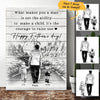 (Custom Name & Design) Happy Father's Day To The Best Step Dad Personalized Gift For Stepdad From Daughter Bonus Dad Canvas