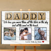 (Upload Your Photo) We Love You More Than Stars In The Sky Personalized Father's Day Gift For Dad Stepdad Custom Name Canvas