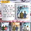 (Custom Name & Illustration) You're Lucky To Have Me As Your Stepkid Funny Personalized Father's Day Gift For Stepdad From Stepdaughter Bonus Dad Mug