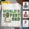 (Custom Name & Illustration) World's Dopest Dad Funny Personalized Father's Day Gift For Dad Stepdad Weed 420 Shirt