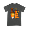 Fall Love Shirt, Candy Corn, Pumpkins, Leopard Print, Polka Dots, Halloween Shirt, Autumn Shirt, Gift for Friend - Standard T-Shirt - Dreameris