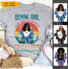 Gemini Girl Zodiac Sign Personalized May Birthday Gift For Her June Birthday Black Queen Custom June May Birthday Shirt