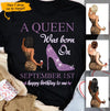 (Custom Birth Date) September Girl Personalized September Birthday Gift For Her Custom Birthday Gift Customized Birthday Shirt