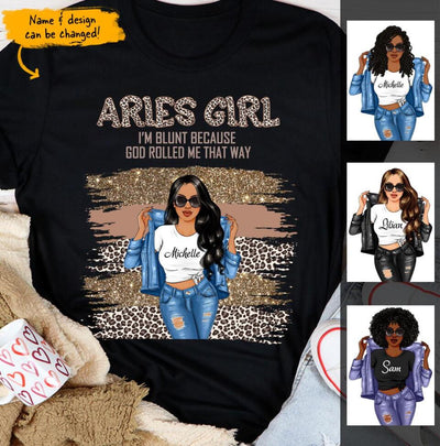 Aries Girl Personalized March Birthday Gift For Her Custom Birthday Gift Customized April Birthday Shirt Dreameris