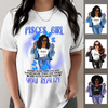 Pisces Girl Zodiac Personalized February Birthday Gift For Her March Birthday Black Queen Custom February March Birthday Shirt