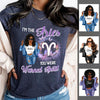 Flower Aries Personalized April Birthday Gift For Her Custom Birthday Gift Black Queen Customized March Birthday T-Shirt Hoodie Dreameris