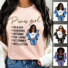 Zodiac Pisces Personalized March Birthday Gift For Her Custom Birthday Gift Black Queen Customized February Birthday T-Shirt Hoodie Dreameris