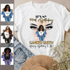 (Custom Birthyear) Cancer Queen Personalized July Birthday Gift For Her Custom Birthday Gift Black Queen Customized June Birthday T-Shirt Hoodie Dreameris