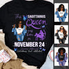 Sagittarius Personalized December Birthday Gift For Her Custom Birthday Gift Black Queen Customized November Birthday T-Shirt Hoodie Dreameris