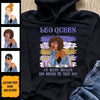 Leo Personalized God Rolled Me July Birthday Gift For Her Custom Birthday Gift Black Queen Customized August Birthday T-Shirt Hoodie Dreameris