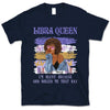 Libra Personalized God Rolled Me September Birthday Gift For Her Custom Birthday Gift Black Queen Customized October Birthday T-Shirt Hoodie Dreameris