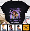 Capricorn Personalized Custom Date January Birthday Gift For Her Custom Birthday Gift Black Queen Customized December Birthday T-Shirt Hoodie Dreameris