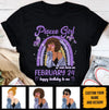 Pisces Personalized Custom Date March Birthday Gift For Her Custom Birthday Gift Black Queen Customized February Birthday T-Shirt Hoodie Dreameris