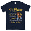 Pisces I Have 3 Sides Personalized March Birthday Gift For Her Custom Birthday Gift Black Queen Customized February Birthday T-Shirt Hoodie Dreameris