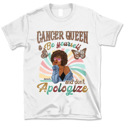 Cancer Be Yourself Retro Vintage Personalized July Birthday Gift For Her Custom Birthday Gift Black Queen Customized June Birthday T-Shirt Hoodie Dreameris