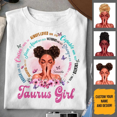 Taurus Christian God Says You Are Personalized May Birthday Gift For Her Custom Birthday Gift Black Queen Customized April Birthday T-Shirt Hoodie Dreameris