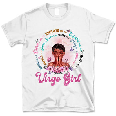 Virgo Christian God Says You Are Personalized September Birthday Gift For Her Custom Birthday Gift Black Queen Customized August Birthday T-Shirt Hoodie Dreameris