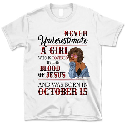 Christian Covered By The Blood Of Jesus Personalized May Birthday Gift For Her Custom Birthday Gift Customized May Girl Birthday Shirt Dreameris