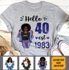 (Custom Age & Year) Turning 40 Birthday Gift 40th Birthday Gifts Custom 1983 Personalized 40th Birthday Shirts For Her Hoodie Dreameris