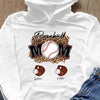 Baseball Mom Gift For Mom Sport Mom Custom Kid's Name Personalized Mother's Day Shirt Long Sleeve Hoodie