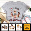 (Up to 12 Kids) Dolls Chibi Gift For Mom Grandma Nana Gigi Custom Name Personalized Mother's Day Shirt Long Sleeve Hoodie