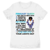 February Girl Facts Personalized February Birthday Gift For Her Black Queen Custom February Birthday Shirt
