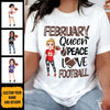 Personalized Custom February Birthday Shirt American Football Mom American Football Lovers Gift Sport Mom February Shirts For Women