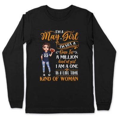 Personalized Custom May Birthday Shirt American Football Mom American Football Lovers Gift Sport Mom May Shirts For Women